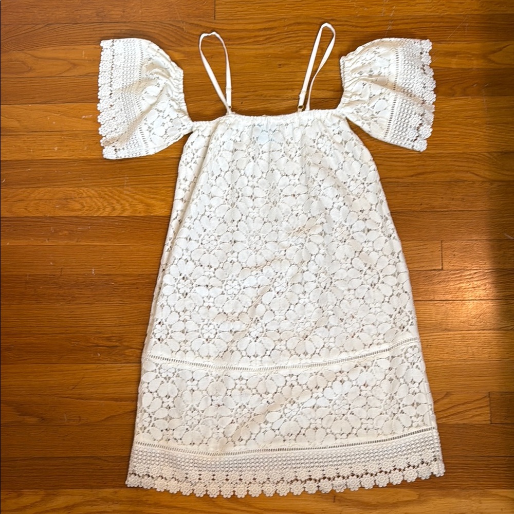 Solitaire White Lace Swim Cover-Up